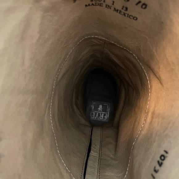 Frye Women’s Brown Leather Phillip Harness Boho Riding Boots Shoes Size 7.5 - Picture 10 of 12